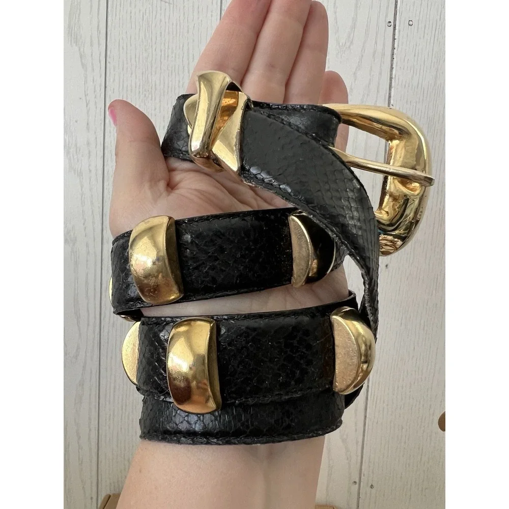Vintage 1980's Snake Skin MZA of New York 1